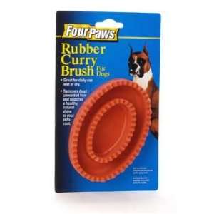  Four Paws Pet Products DFP570 Rubber Curry Brush Pet 