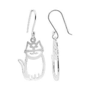   Cool Cat French wire Finding Polish Finish Fashion Dangle Earrings