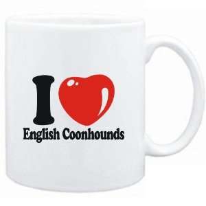    Mug White  I LOVE English Coonhounds  Dogs