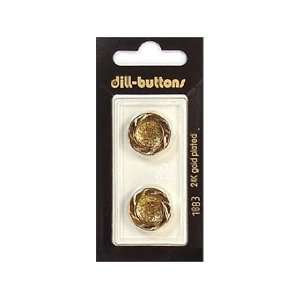  Dill Buttons 18mm Shank Antique Gold 2 pc Arts, Crafts 