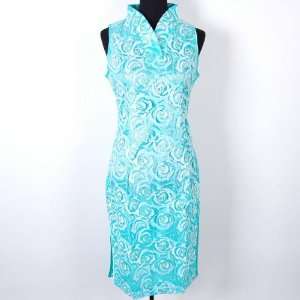  Shanghai Tone® Floral Cheongsam Chinese Mini Dress Green 