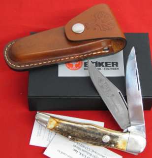 Boker Knife 2020 Stag 2 Blade Folding Hunter 2020HH  