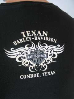 Harley Davidson Motorcycles Unisex Conroe Texas Tee XL  