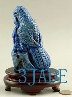 Natural Lapis Lazuli Carving/Sculpture Parrot Statue  