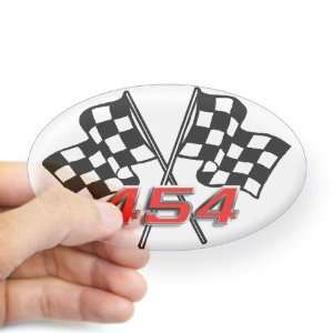  454 Checkered Flags Hobbies Oval Sticker by  