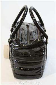 NEW BURBERRY Patent Leather Quilt Selby Bowling BAG Black $950+ NWT 