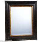 Brown Framed Beveled Mirror Wall Mirror Wall Hanging items in 