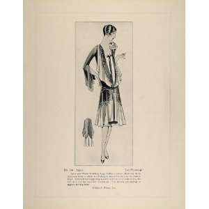 1926 Print Art Deco Fashion Haute Couture Dress Agnes   Original Print 