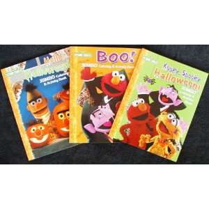    Set of 3 Sesame Street Halloween Coloring Books Toys & Games