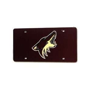 PHOENIX COYOTES (RED) LASER CUT AUTO TAG  Sports 