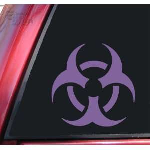 Biohazard Symbol Vinyl Decal Sticker   Lavender
