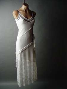 CORSET Lace Victorian Romantic Goth Maxi fp Dress S/M  