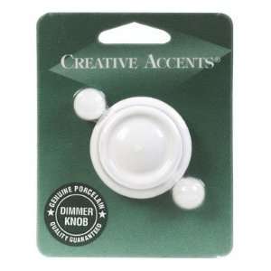 Creative Accents Porcelain White Dimmer Knob