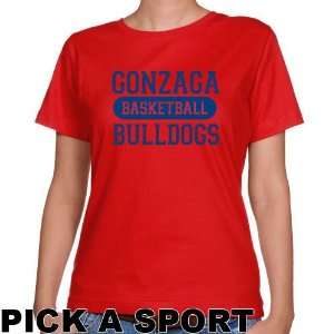  Gonzaga Bulldogs Ladies Red Custom Sport Classic Fit T 
