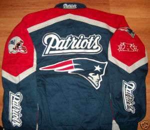 New England Patriots Cotton Twill Jacket 2XL 3XL 4XL NFL Embroidered 