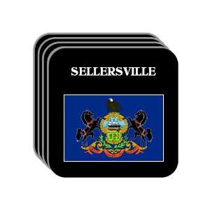 US State Flag   SELLERSVILLE, Pennsylvania (PA) Set of 4 Mini Mousepad 