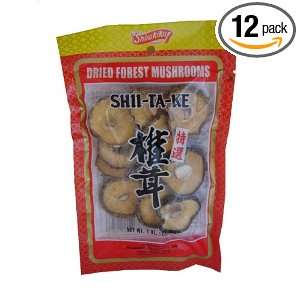 Shirakiku Shiitake Mushroom Red, 1 Ounce Units (Pack of 12)  