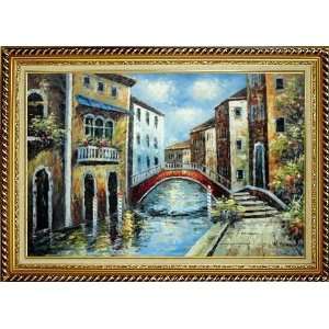  Serene Summer Afternoon in Italian Venice Oil Painting, with Linen 