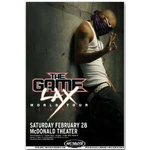  The Game Poster   B Concert Flyer   Lax World Tour