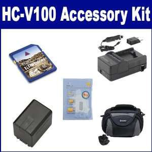  Panasonic HC V100 Camcorder Accessory Kit includes SDM 