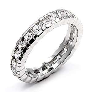    Cubic Zirconia Bands   Classic Round CZ Wedding Band Jewelry