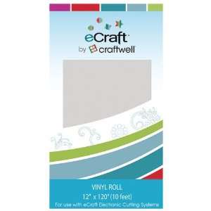  eCraft 12 Adhesive Backed Vinyl 10 Ft. Roll Stainless 