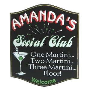  Social Club Personalized Pub Sign Patio, Lawn & Garden