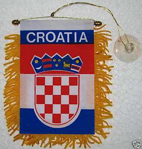 Croatia, Republika Hrvatska Flag Mini Banner NEW  