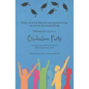  Cap Toss, Custom Personalized Graduation Invitation, by 