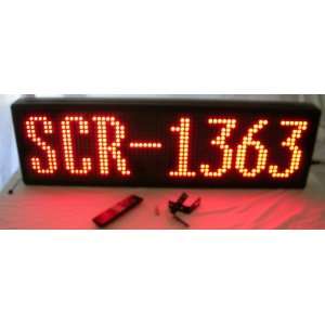  SCR 1363   Single Color RED Indoor Prog. Scrolling Sign 