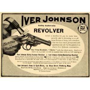  1909 Ad Iver Johnson Arms & Cycle Works Revolver Gun 