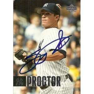  Scott Proctor Signed New York Yankees 2006 UD Card Sports 