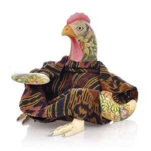    Cheerful Chicken~Hand Painted Wooden Doll~Bali Art