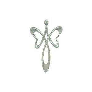  Sterling Silver Butterfly Cross Necklace