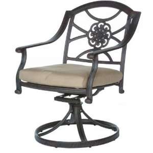  Meadow Decor Florencia Swivel Rocker Chair   Mocha Stone 
