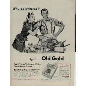   Gold by Monet.  1945 OLD GOLD Cigarettes Victory Bonds Ad, A3761