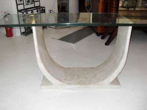 MID CENTURY ARTDECO STYLE CULTURED MARBLE CONSOLE TABLE  