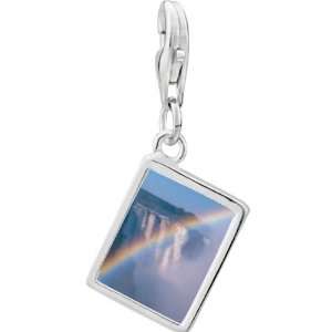  Pugster 925 Sterling Silver Rainbow Over Waterfall Photo 