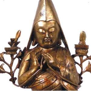  Tibetan Silver Gilt Statue Je Tsongkhapa Large Everything 