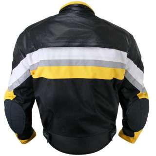   new updated Mens Black and Yellow Tri Tex Fabric and Leather Jacket