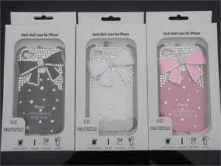   diamond Crystal iPhone 4G 4S Cover Pink Case Pink Cute Bow  