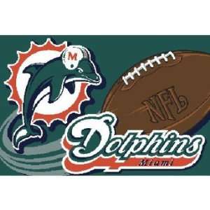  Miami Dolphins Tufted Rug (20 inch x 30 inch)