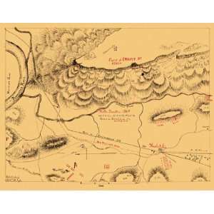  LOOKOUT MOUNTAIN BATTLE TENNESSEE (TN) CIVIL WAR MAP 1864 