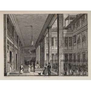 1831 Passage du Saumon Covered Arcade Paris Engraving   Copper 