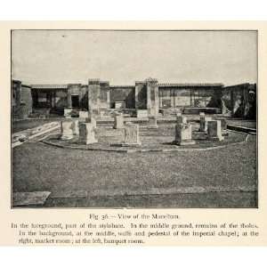 1899 Print Macellum Roman Pompeii Italy Archaeology Architecture Ruin 