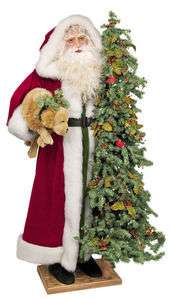 Ditz FATHER CHRISTMAS 5 foot tall SANTA Christmas Bells w/Tree 