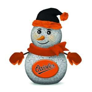  Baltimore Orioles 4 Inch Tabletop Snowman (Set of 2 