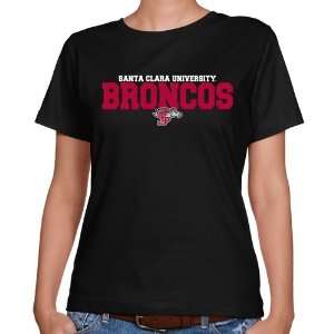  Santa Clara Broncos Ladies Black University Name Classic 