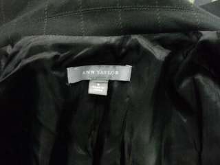 ANN TAYLOR Black Triacetate Jacket Blazer Sz 8 M  