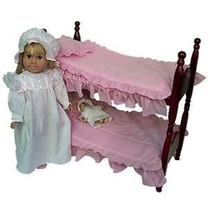  Mahogany Stained Single Doll Bed   Stackable to Create 